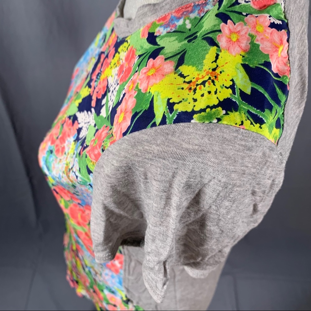 Color Thread Colorful Floral Long Tee (M) - Picture 10 of 16